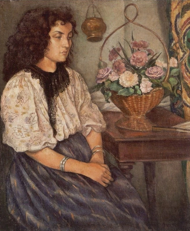 Ritratto di Hanenah Saati con un cesto di fiori, 1897 - Musée de la Piscine, Roubaix